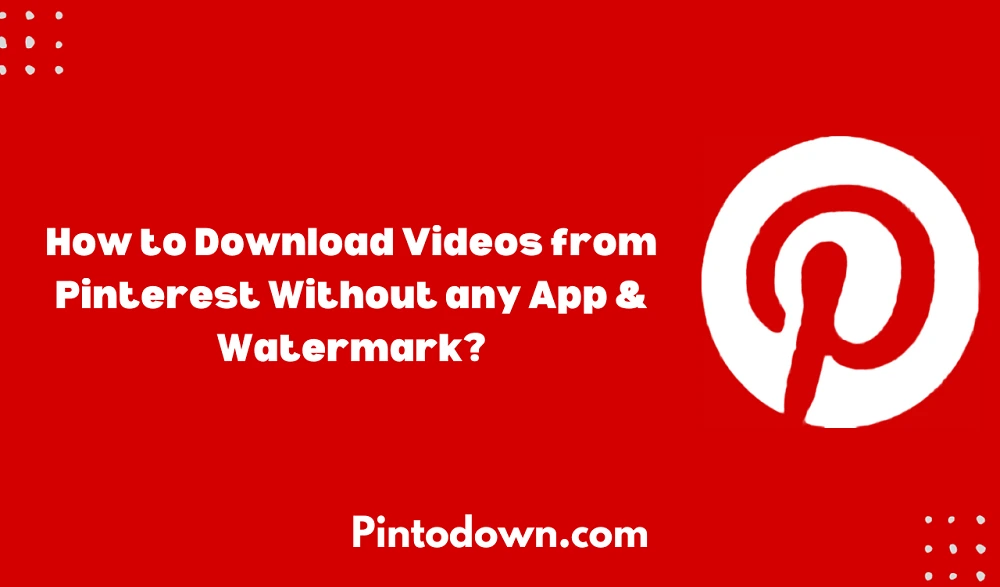 How to Download Videos from Pinterest Without any App & Watermark