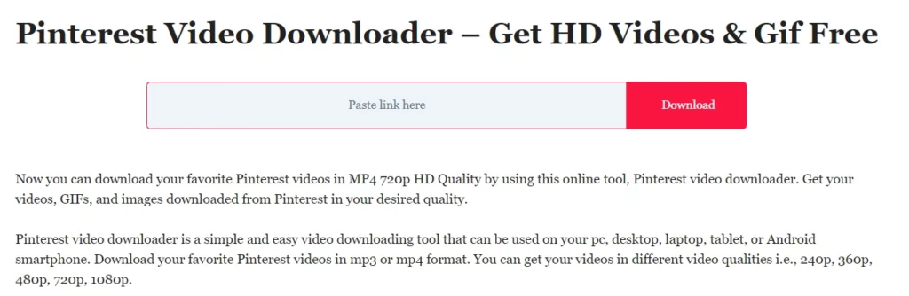 Pinterest Video Downloader
